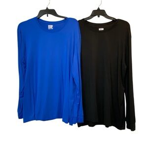 32 Degrees Cool Bundle of 2 long sleeve base layer athletic pullover shirt SZ XL